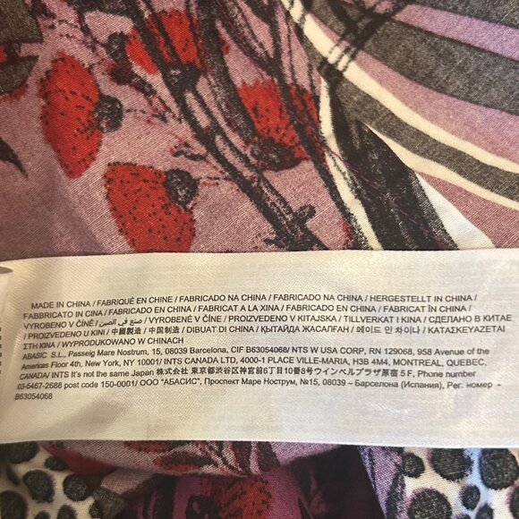 Desigual (collab. w/ Christian Lacroix) floral cropped blouse w/ back zip sz M - Picture 14 of 14